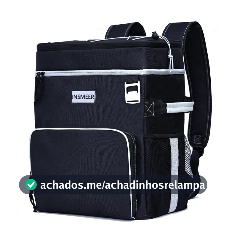 INSMEER Mochila térmica, refrigerador de praia isolado grande refrigerador de acampamento macio à prova de vazamento