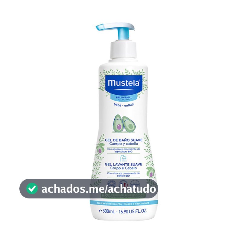 Mustela Gel Lavante Suave 500ml Sabonete Líquido Corpo e Cabelo Infantil