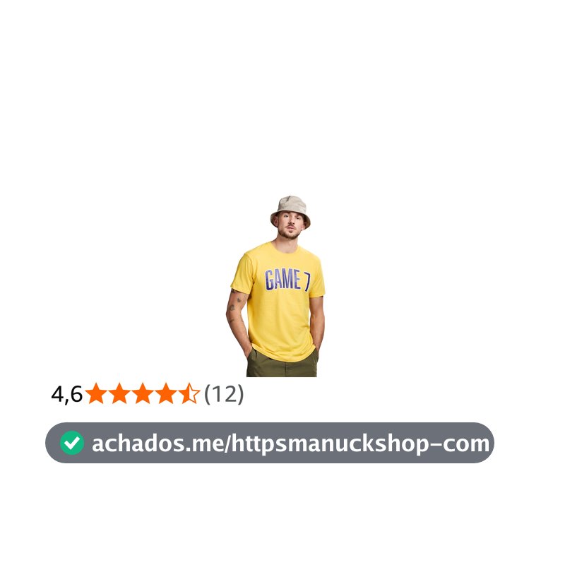 GAME 7 Camiseta masculina de algodão e gola redonda e logotipo gráfico leve de manga curta