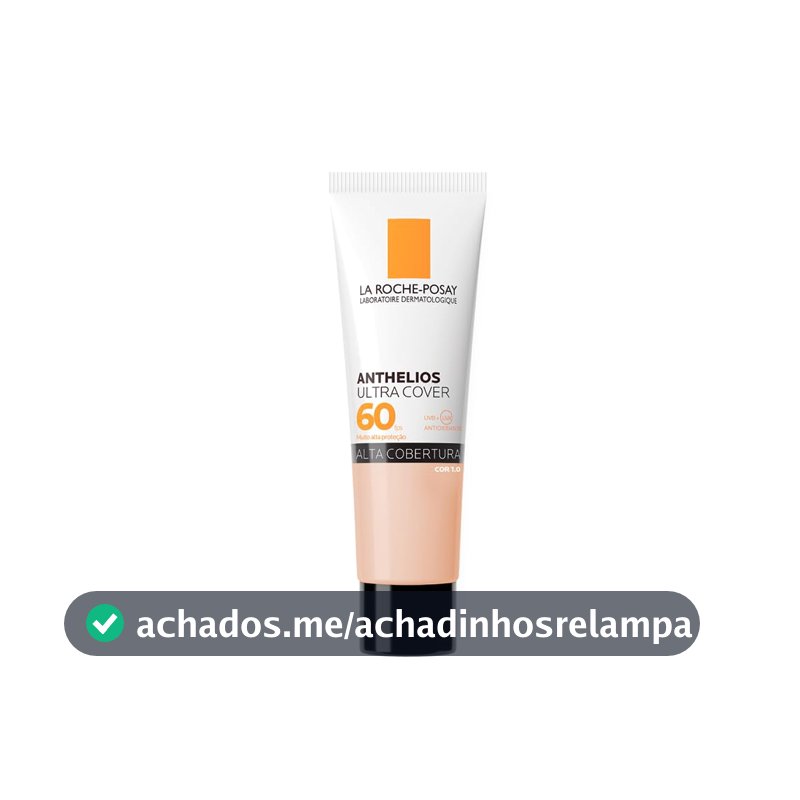 La Roche-Posay, Ultra Cover, Protetor Solar com Cor e Performance de Maquiagem, 12h de cobertura de base em uma única camada, Textura Fluida, Oil free, Toque Seco, FPS60, 30g