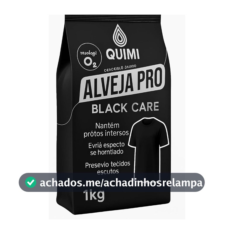 Lava Roupas Percarbonato de Sódio Quimivida Alvejapro Black Care 1Kg