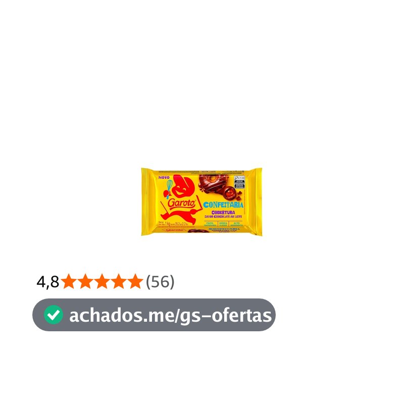 Cobertura sabor chocolate ao leite Garoto® Confeitaria 1kg
