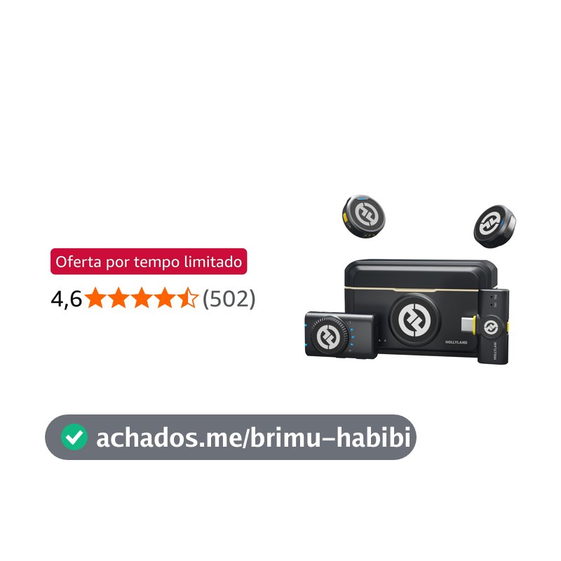 Hollyland Lark M2 Microfone de Lapela Sem Fio, Mini Microfone 48kHz/24bit, Cancelamento de Ruído para Gravação e Transmissão, Compatível com iPhone/Camera/Android/PC(2TX+2RX+Estojo de Carregamento)