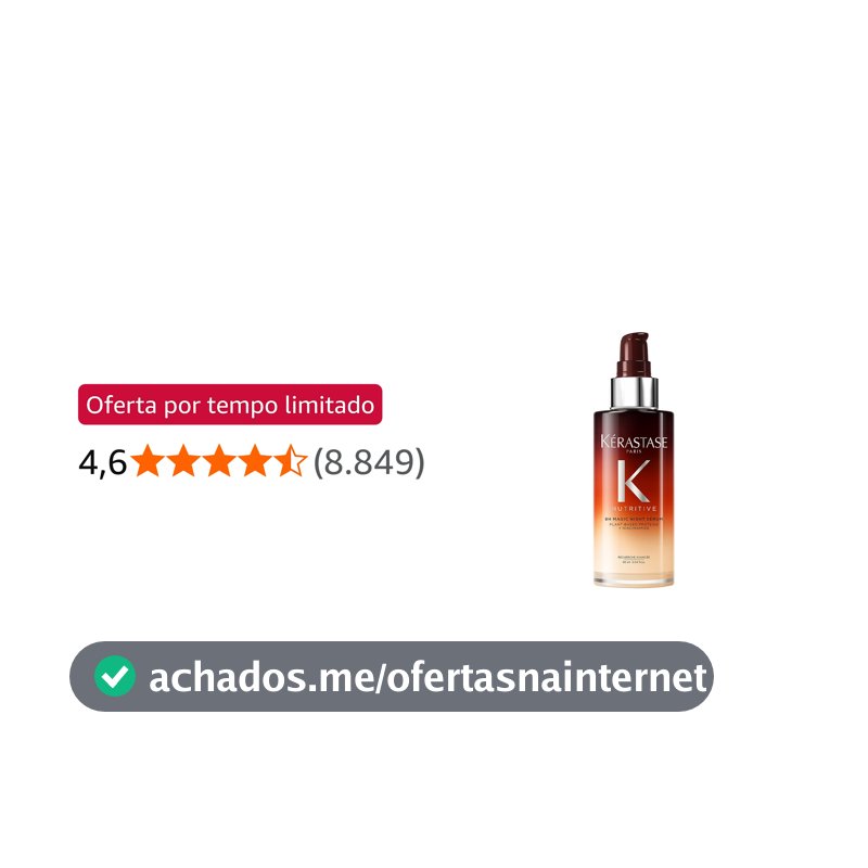 Kérastase Nutritive Sérum Capilar Noturno 8H Magic Night Para Cabelos Secos com Nutrição Profunda, Proteção Contra a Fricção do Travesseiro e Cabelos Mais Fortes 90ml