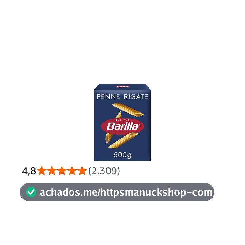 Barilla Macarrão Grano Duro Penne Rigate 500G