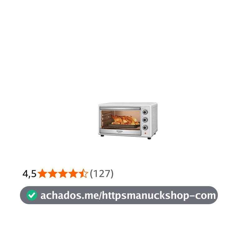 MONDIAL Forno Elétrico 42L Family II, Branco/Inox, 1600W, 220V - FRN-42-W