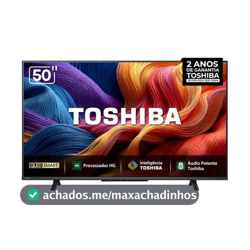 Toshiba Smart TV QLED FHD 50" Polegadas 50V45SS com Processador HG Inteligência Toshiba AI e Áudio Potente multicanal