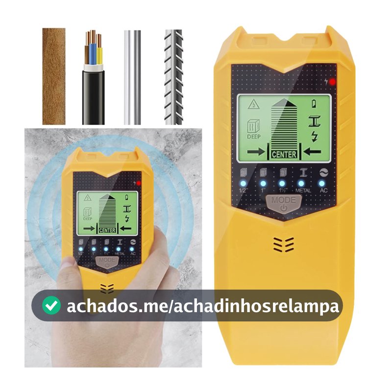 Stud Finder Sensor 5 em 1 operado por bateria SH402 detector de scanner de parede, detector eletrônico portátil com tela LED