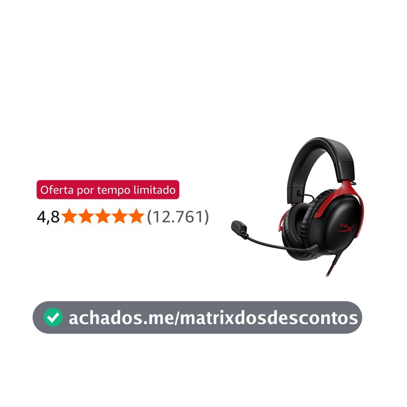 Headset Gamer HyperX Cloud III – Compatível com PC, PS5, Xbox Series X
