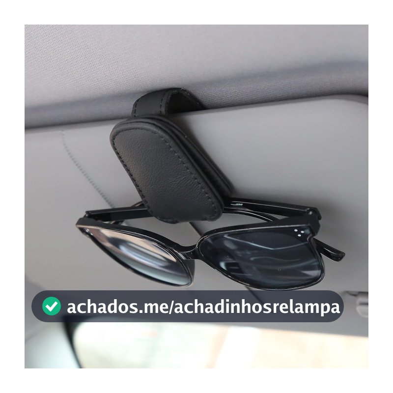 KIWEN Suportes de óculos de sol para viseira de sol de carro, clipe magnético de couro para óculos para carro, clipe de cartão/bilhete e suporte para óculos, acessórios de viseira de carro (preto)