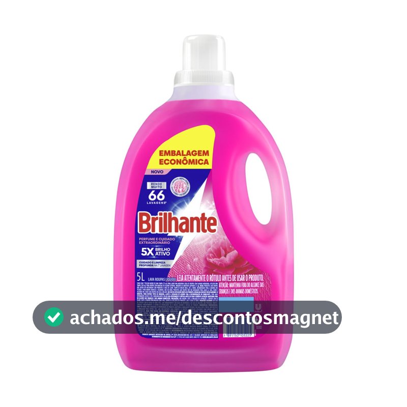Brilhante Lava-Roupas Líquido Perfume e Cuidado Extraordinário 5L
