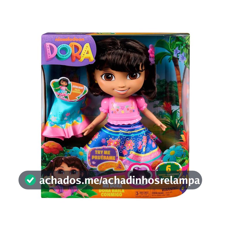 Sunny, Dora Aventureira, Boneca Dora Dançarina, com Saia Giratória e Sons