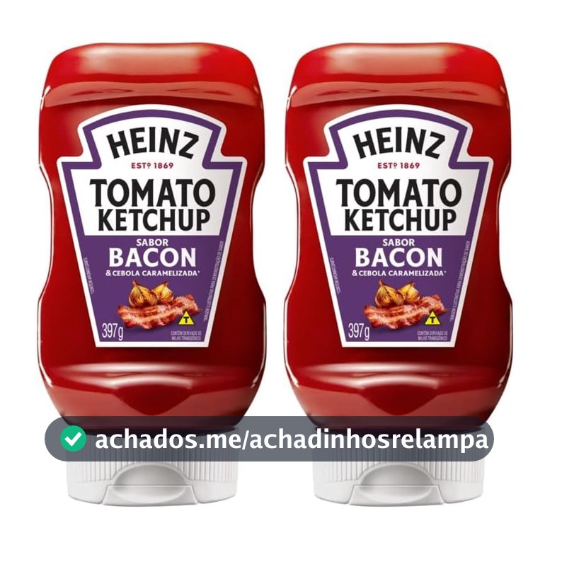 Heinz Ketchup Bacon & Cebola Caramelizada 397g (Embalagem com 2)