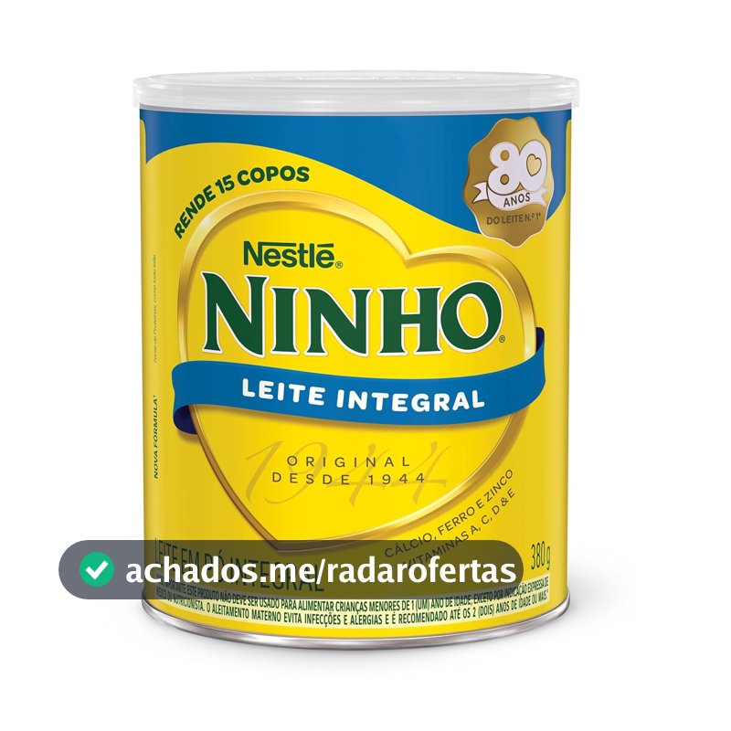 Leite em Pó Integral Ninho 380g