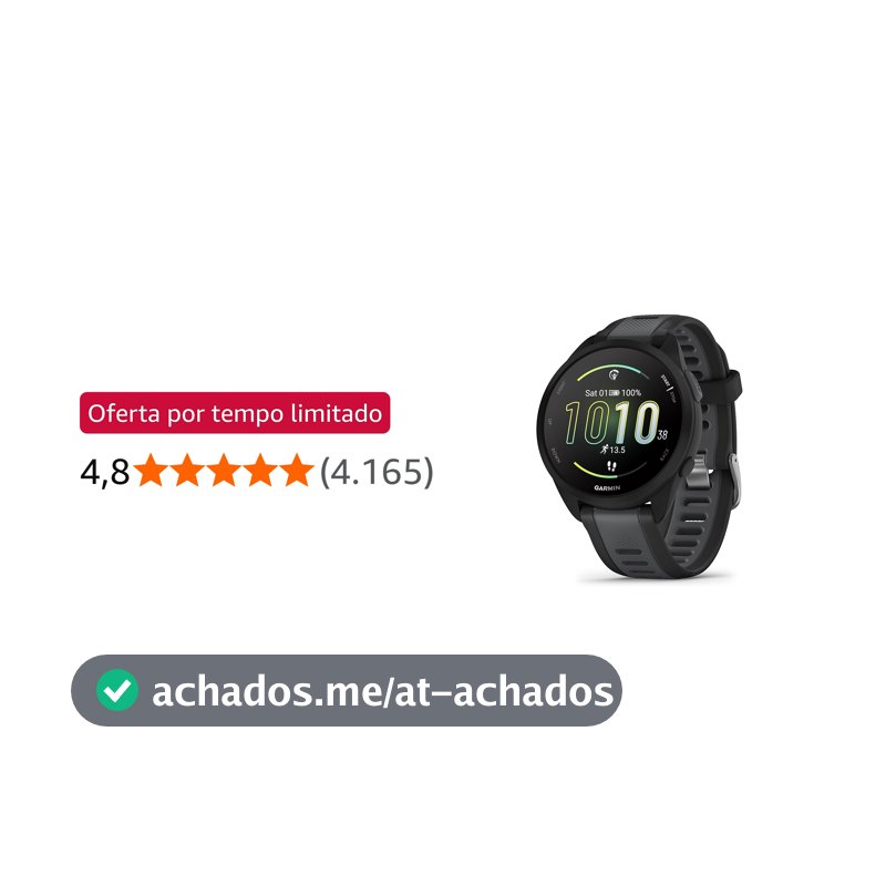 Garmin Relógio Forerunner 165 - 43mm com Monitor Cardíaco de Pulso e GPS