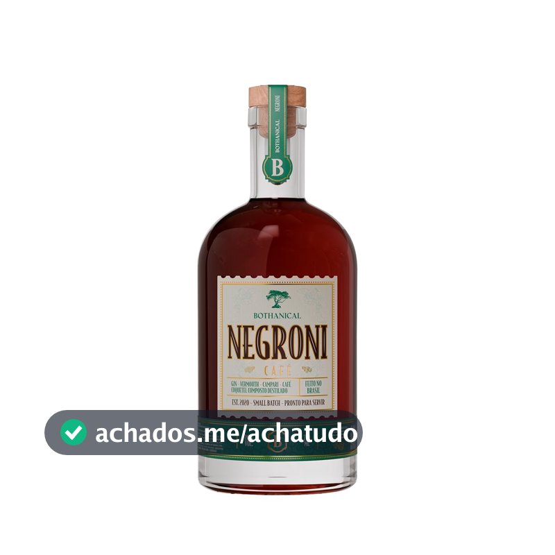 Bothanical Negroni Café - Feito no Brasil - Gin - Campari - Vermouth - Café - Pronto para Consumo