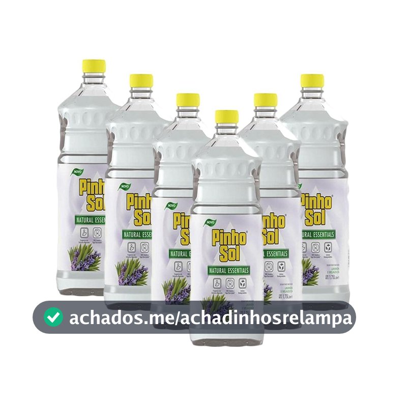 Kit 6 Desinfetante Pinho Sol Naturals Lavanda e Melaleuca 1,75l