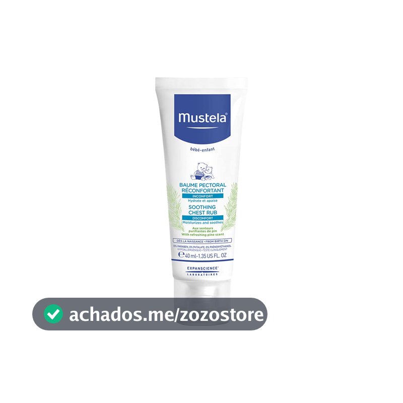 Mustela Bálsamo Peitoral Reconfortante 40 ml, Mustela Bebê, Azul, 40 ml