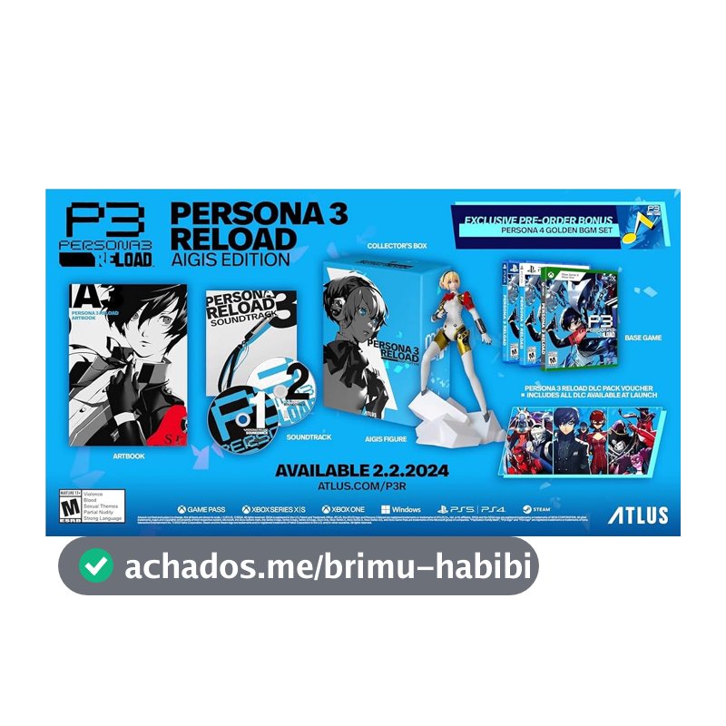 PlayStation Persona 3 Reload (Edição de Colecionador) - por 5