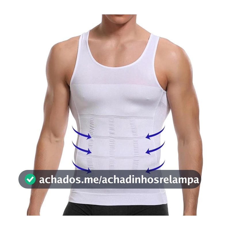 Regata e Camiseta Masculina para Treino com Cinta Modeladora Compressão Perde Barriga