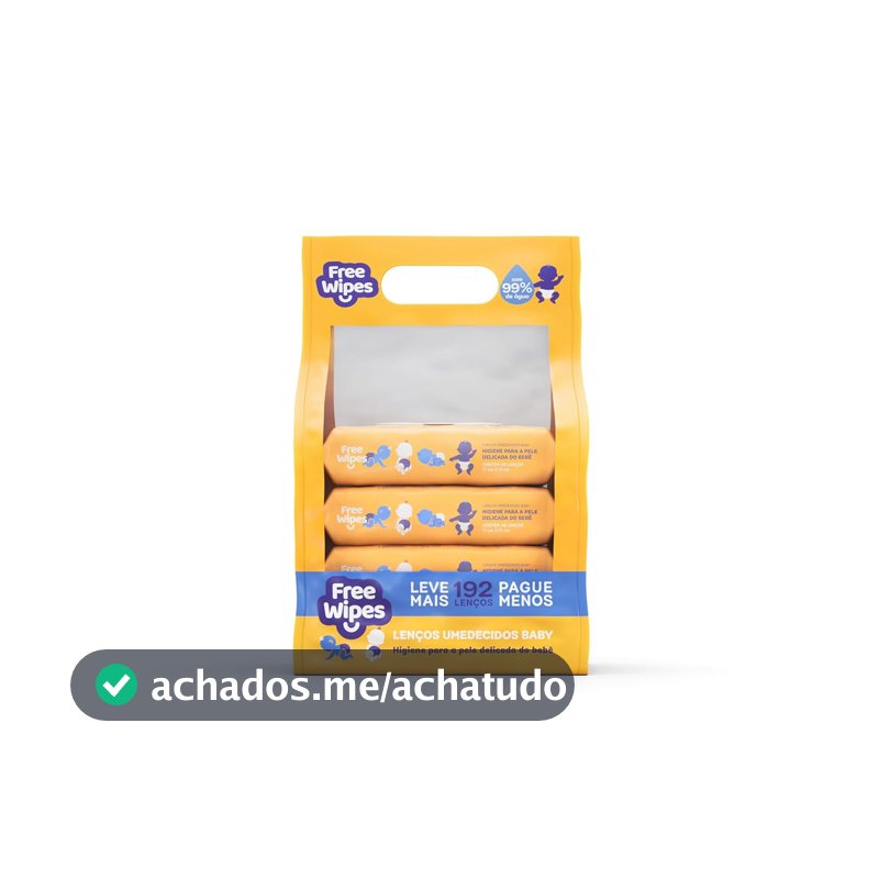 Free Wipes Baby Pack Com 4 Unidades