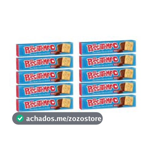 Kit C/10 Biscoito Recheado Passatempo Chocolate 130g Nestle