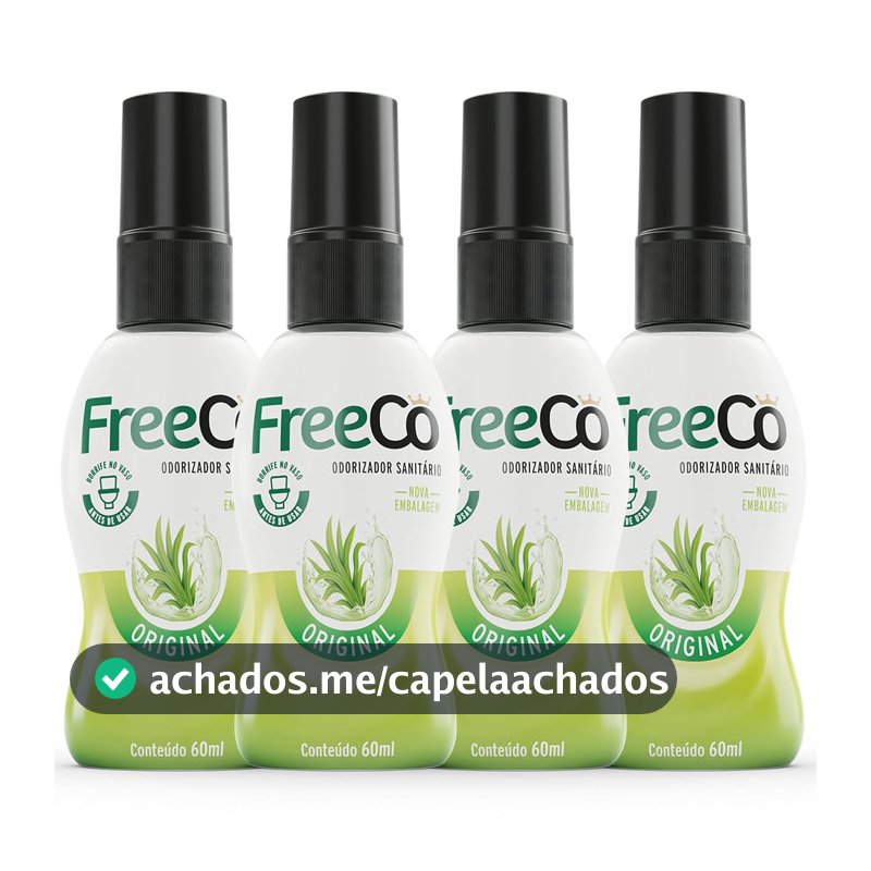 Freecô Bloqueador De Odores Sanitários - Original 60ml Pack com 4 unidades