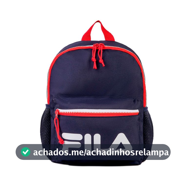 Mochila Unisex Fila Mini Colors Letter, Marinho/Vermelho/Branco, U
