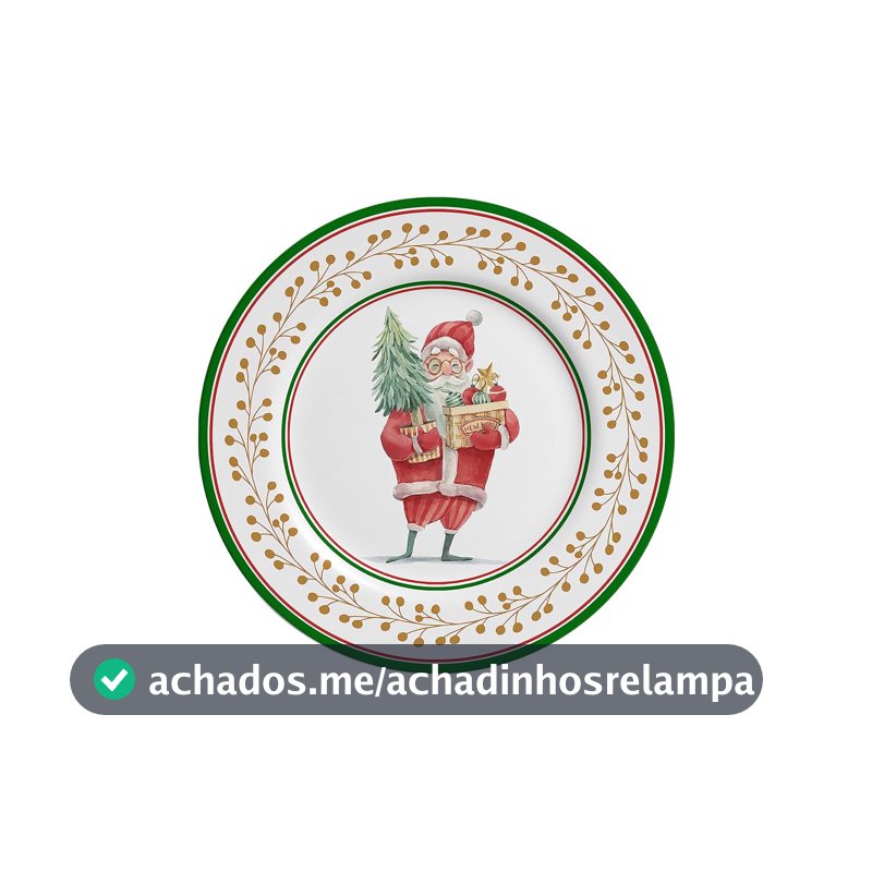Conjunto C/ 6 Prato Sobremesa Ho Ho Ho