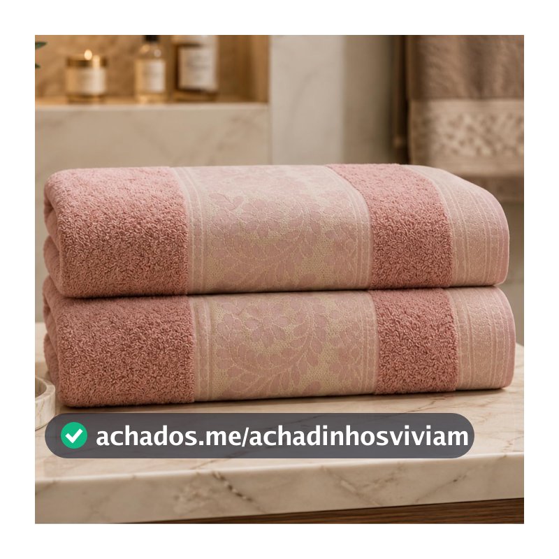 Kit 2 Toalha De Banho Banhão Gigante Felpuda Macia Alta Absorção Premium (Rose)