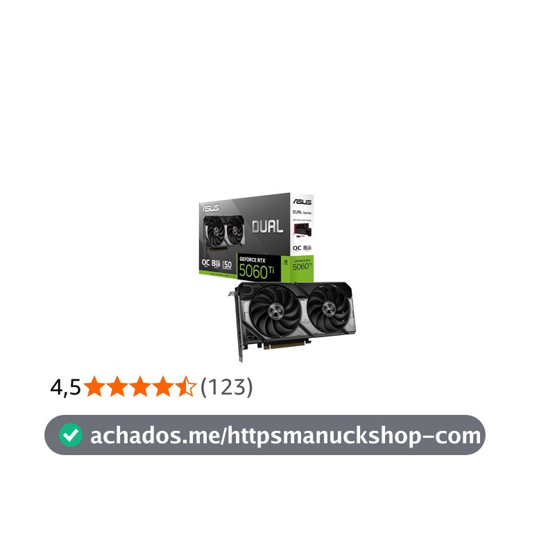 GPU ASUS RTX 5060 TI 8G OC DUAL GDDR7 90YV0MP2-M0NA00