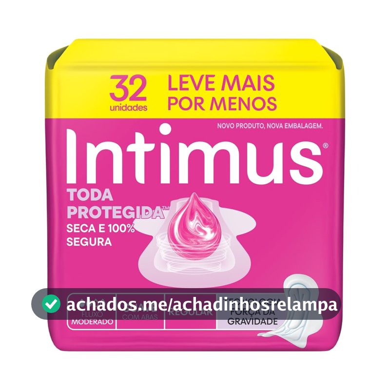 Absorvente Intimus Toda Protegida Dia Suave Com abas - 32 un