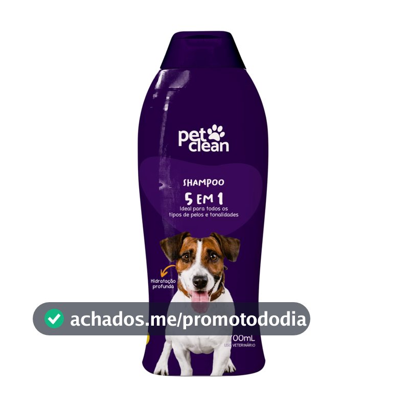 Shampoo para Cães 5 em 1-700ml, Pet Clean