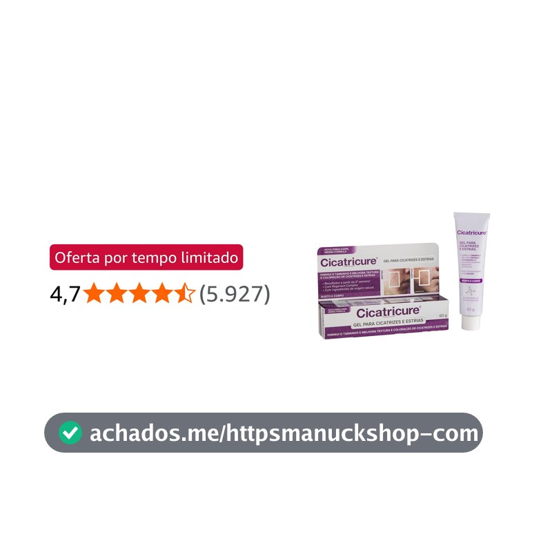 Cicatricure Gel para Cicatrizes e Estrias 60g - Hidrata e Uniformiza a Pele