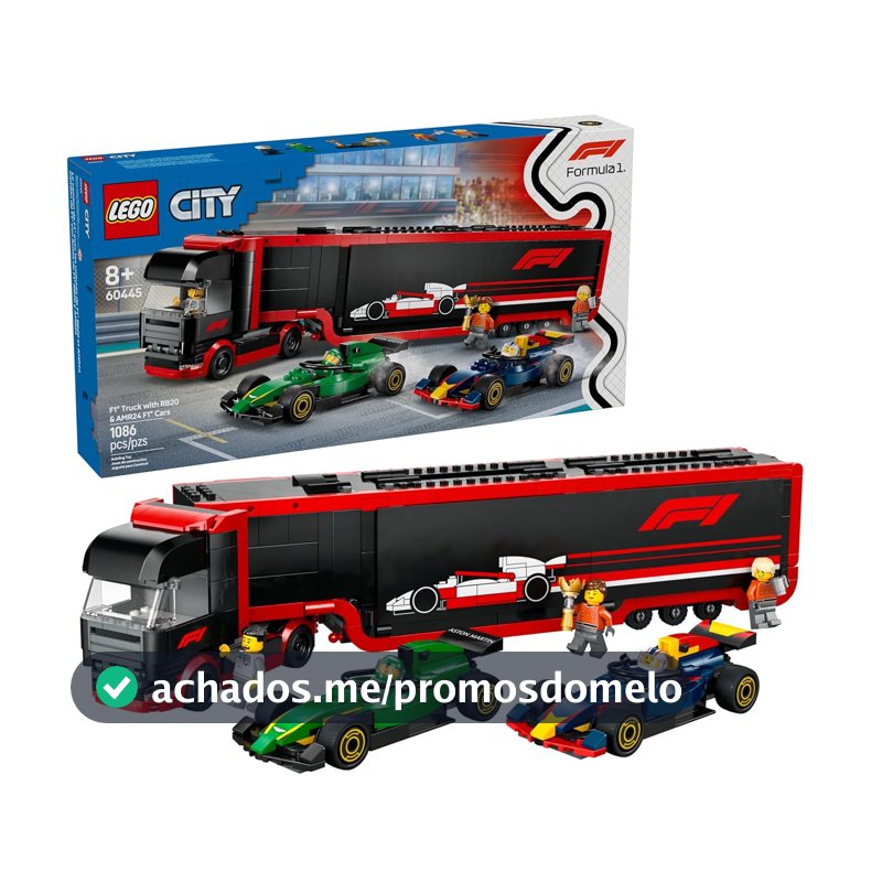 LEGO City Formula 1 Caminhão de F1® com Carros de F1® RB20 e AMR24 60445