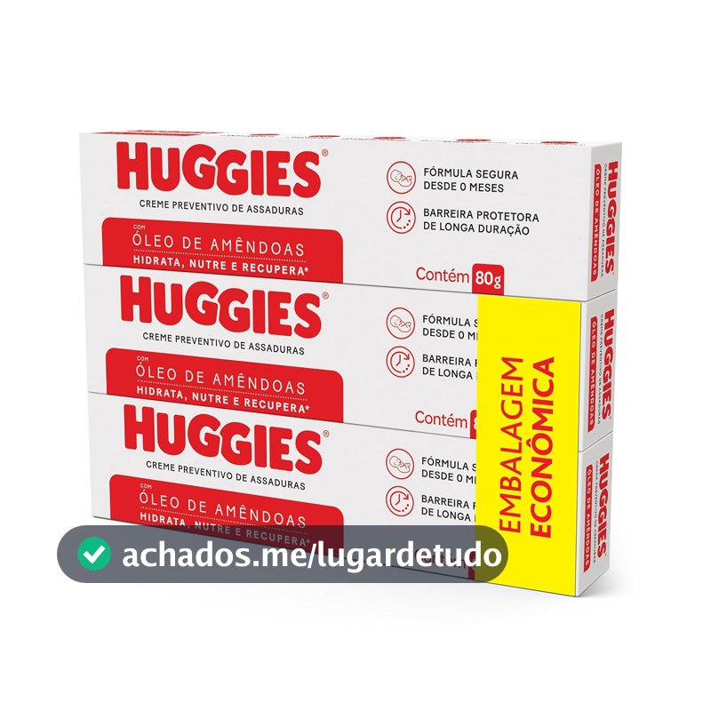 Creme Preventivo Assaduras Huggies Pele Protegida c/3 de 80g