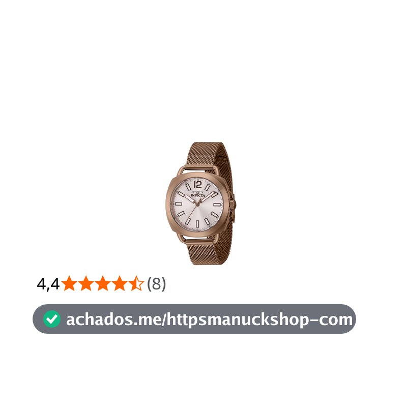 Invicta Relógio feminino de quartzo de aço inoxidável 32 mm, marrom (modelo: 46340), Marrom, Tendência