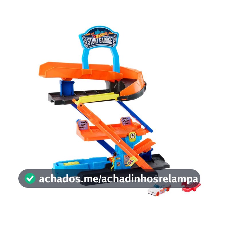 Kit Pista Hot Wheels City Garagem de Acrobacias Mattel. Dobrável com