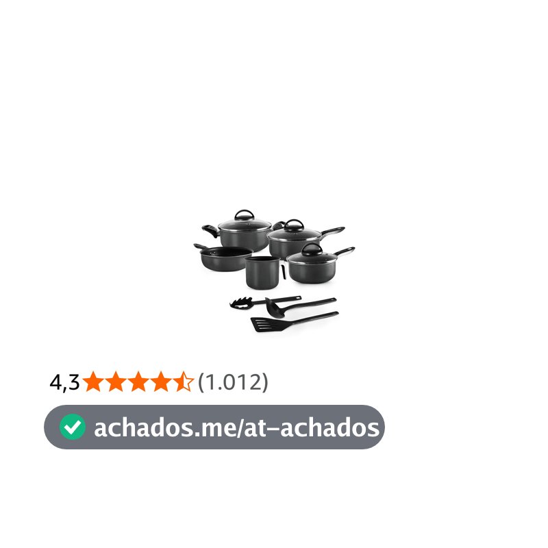 Conjunto De Panelas 08 Peças Preto Antiaderente Elegan
