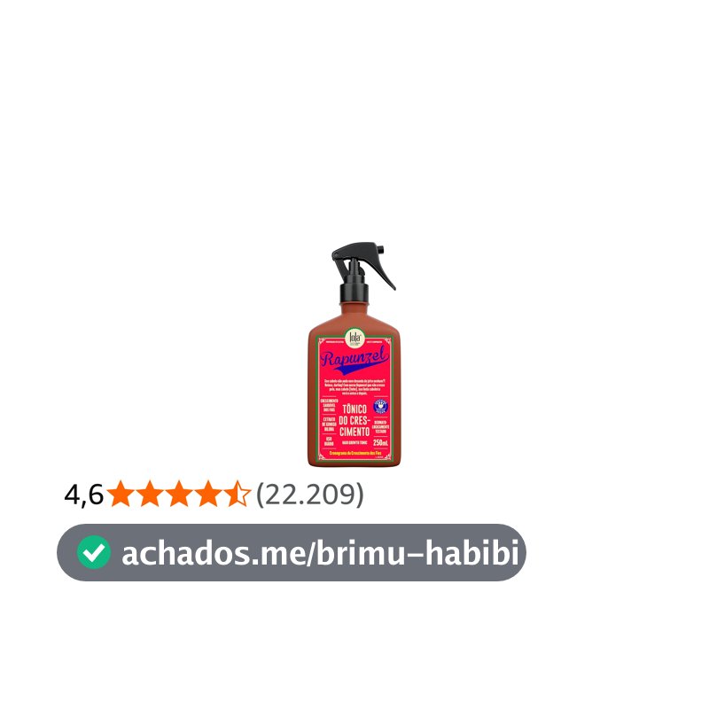 Lola Cosmetics Rapunzel - Tônico Capilar 230ml