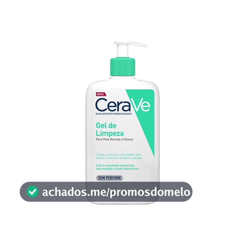 CeraVe, Gel de Limpeza Facial para pele oleosa, com Ácido Hialurônico e Niacinamida