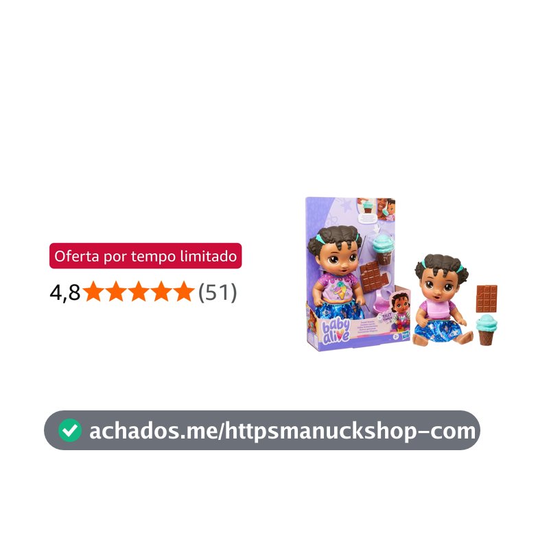 Baby Alive Sweet Snacks Tilly Tinker, Boneca Interativa com Acessorios