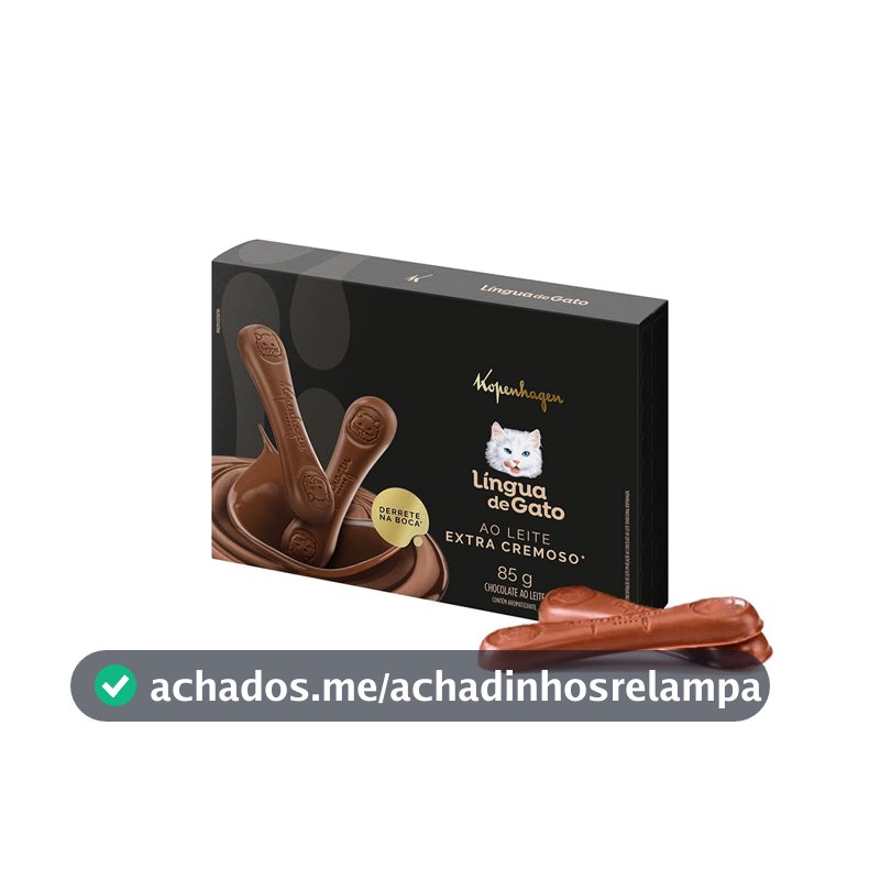 Chocolate Kopenhagen Língua de Gato Extra Cremoso 85G