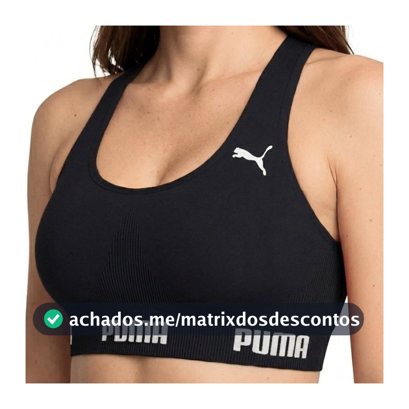 Top Puma Feminino Esportivo Poliamida Academia Nadador Sem Bojo Original