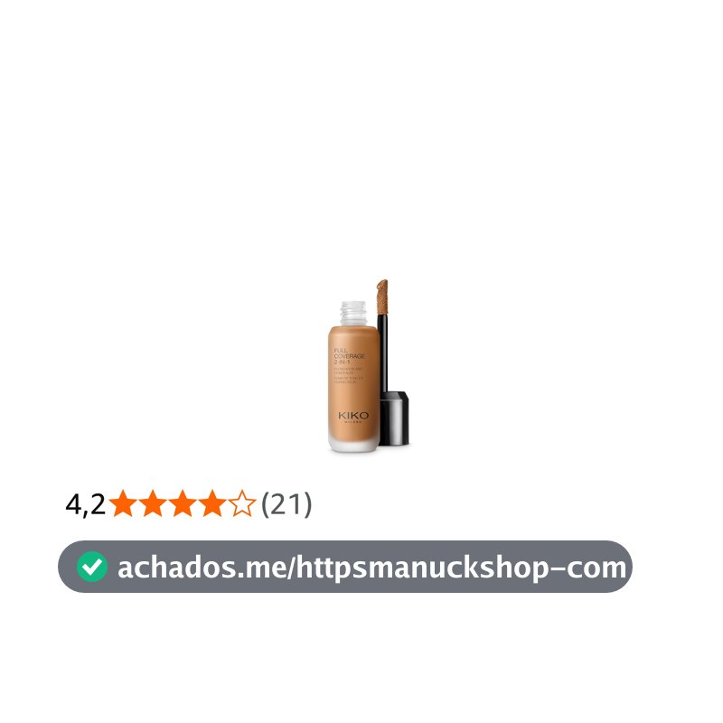 KIKO MILANO, Full Coverage 2-in-1 Foundation & Concealer, Base e Corretivo 2 em 1, Cor