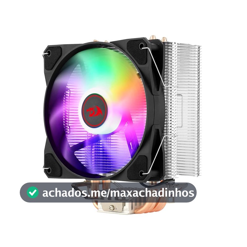 Aircooler Redragon Tyr Preto Iluminação Rainbow com Fan de 120mm CC-9104