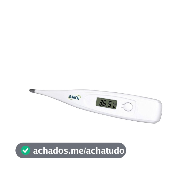 G-Tech Termômetro Digital Clínico Branco. 1 LR41 x 1,5V baterias necessárias (inclusas)