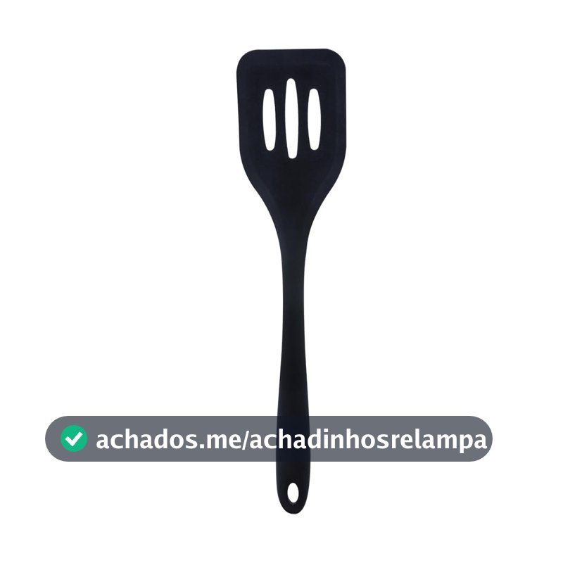 Espátula Vazada de Silicone - Preta