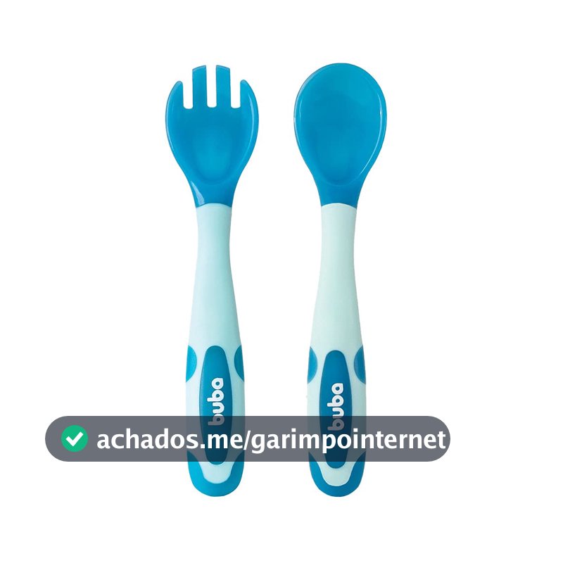 Kit de Talheres Buba, Flexíveis, Termossensíveis, Azul