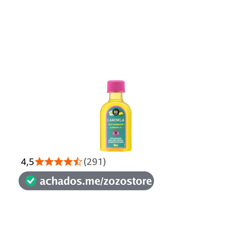 Óleo Iluminador de Camomila 50ml, Lola Cosmetics